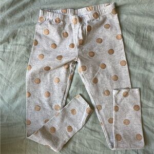 OshKosh girl kid leggins grey and gold Size 12